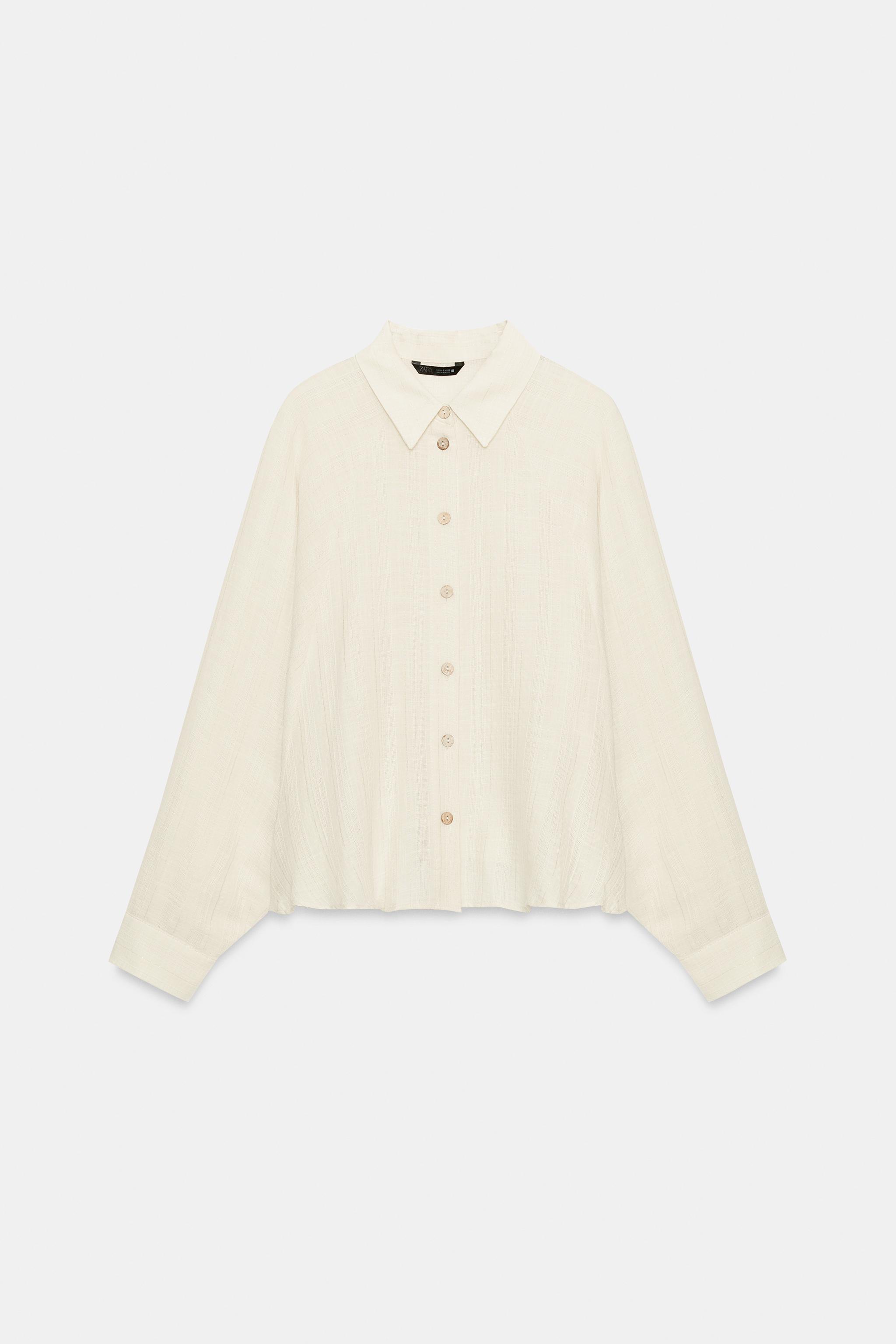 METALLIC THREAD CAPE SHIRT